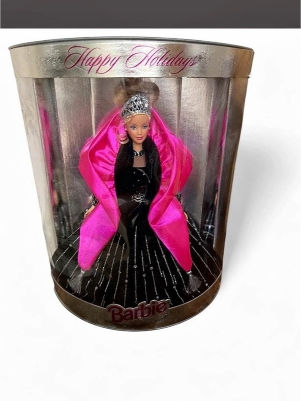 Barbie Happy Holidays Barbie Holiday Doll in Pink & Black